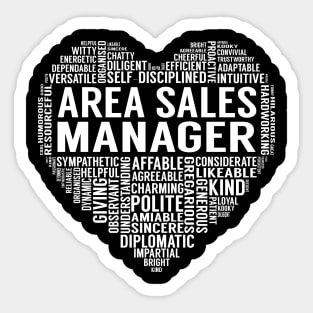 Area Sales Manager Heart Sticker